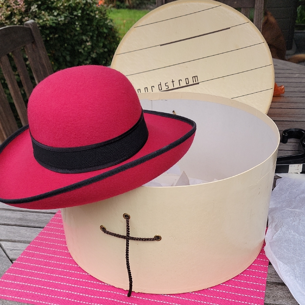 Nordstrom Bold Pink and Black Women's Hat